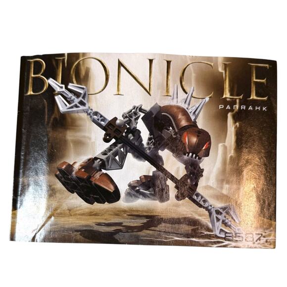 Vintage LEGO BIONICLE Rahkshi PanRahk Brown Orange 8587 Canister Complete Set - Picture 11 of 12